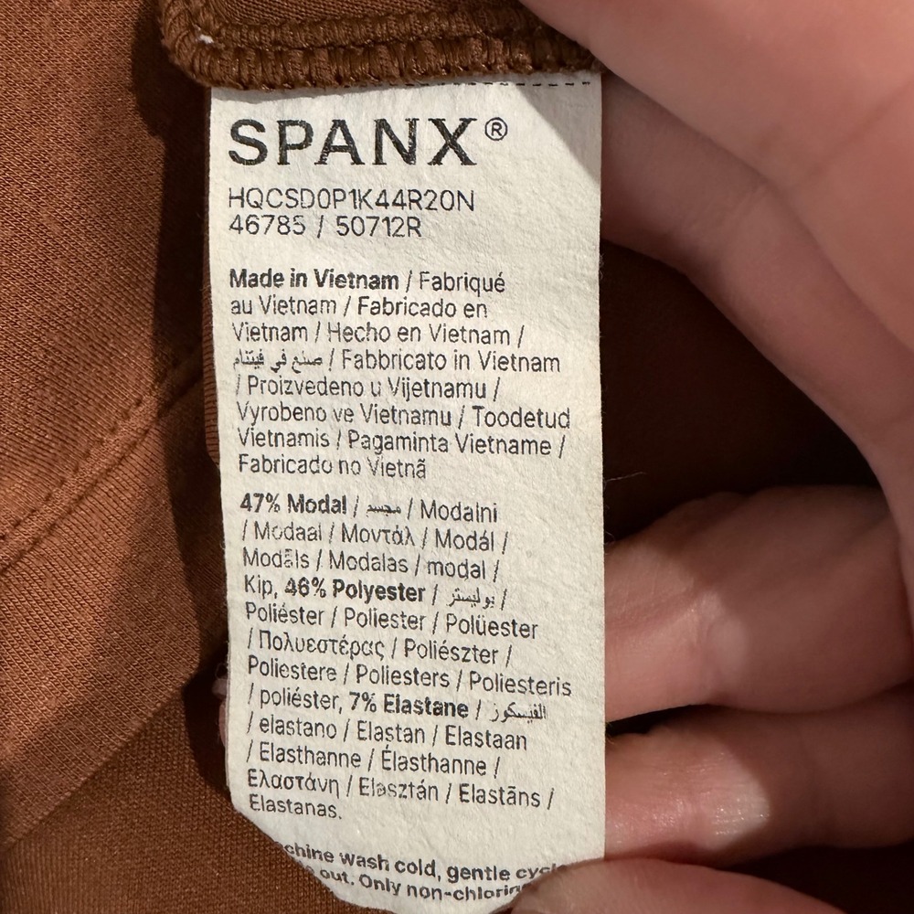 Spanx Brown AirEssentials Crew Neck Sweatshirt Ultra Soft | Size M - Picture 8 of 11